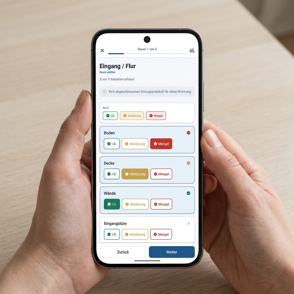 Verwalter-App auf dem Smartphone — Bauteile erfassen ohne Empfang