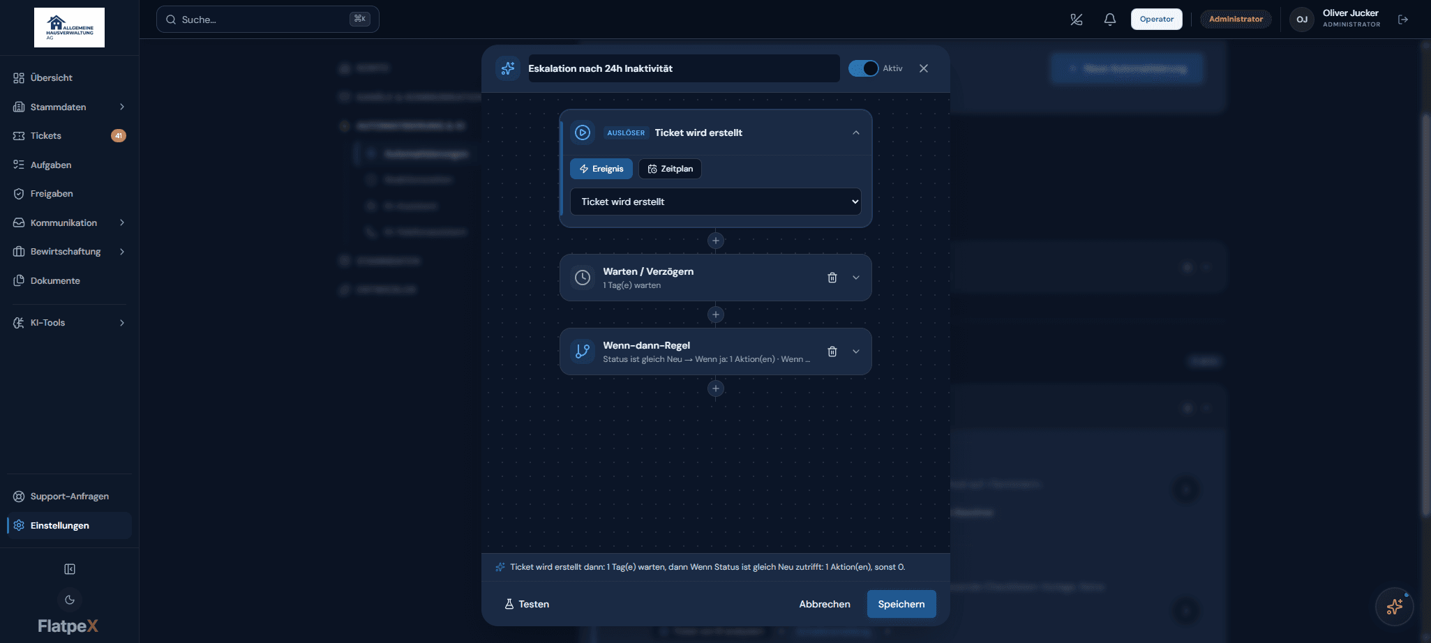 FlatpeX individuelles Dashboard — massgeschneiderte Erweiterung